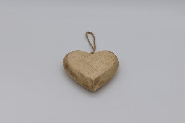 Hänger Herz in braun aus Holz, ca.15 cm