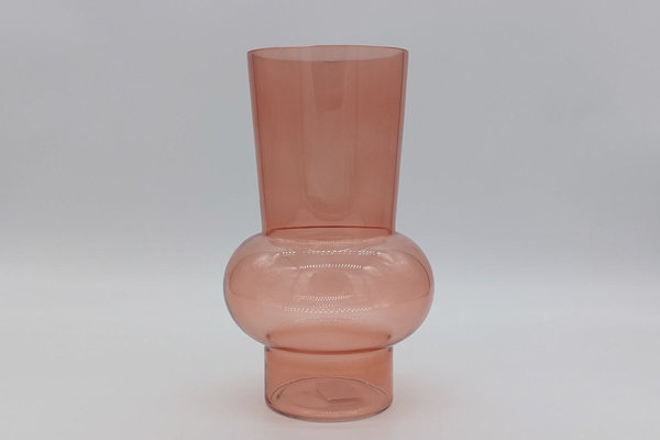 Vase aus Glas Pink/Rosa groß, ca. 26