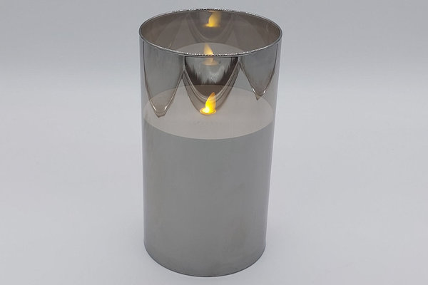 Kerze LED aus Glas und Gips ca. 25 cm